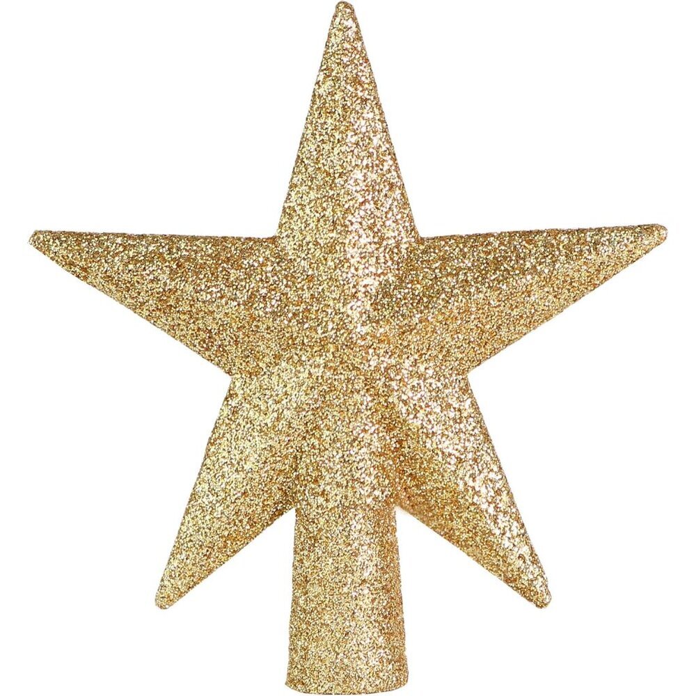 Glitter Star Tree Topper - Christmas Small Tabletop Mini Desk Top Decorative Hol